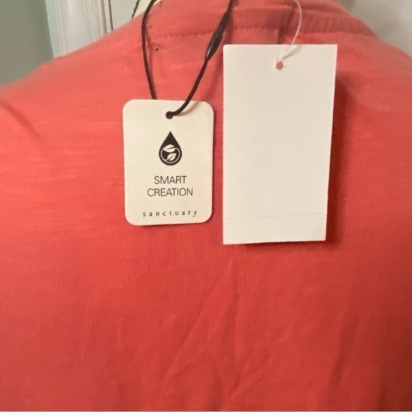 NWT Sanctuary Bridgerton Puff Sleeve Tee Coral in Sz S - Picture 6 of 13